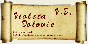 Violeta Dolović vizit kartica